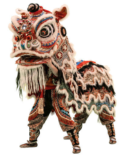 Bailarín de la danza del dragón de China